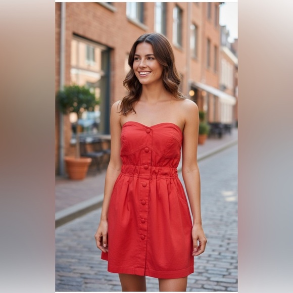 Twenty One Size M Strapless Melon Dress Junior Size M - Picture 12 of 12